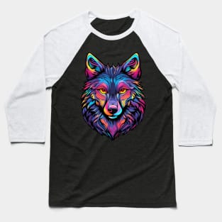 Angry Wolf Pop Art Baseball T-Shirt